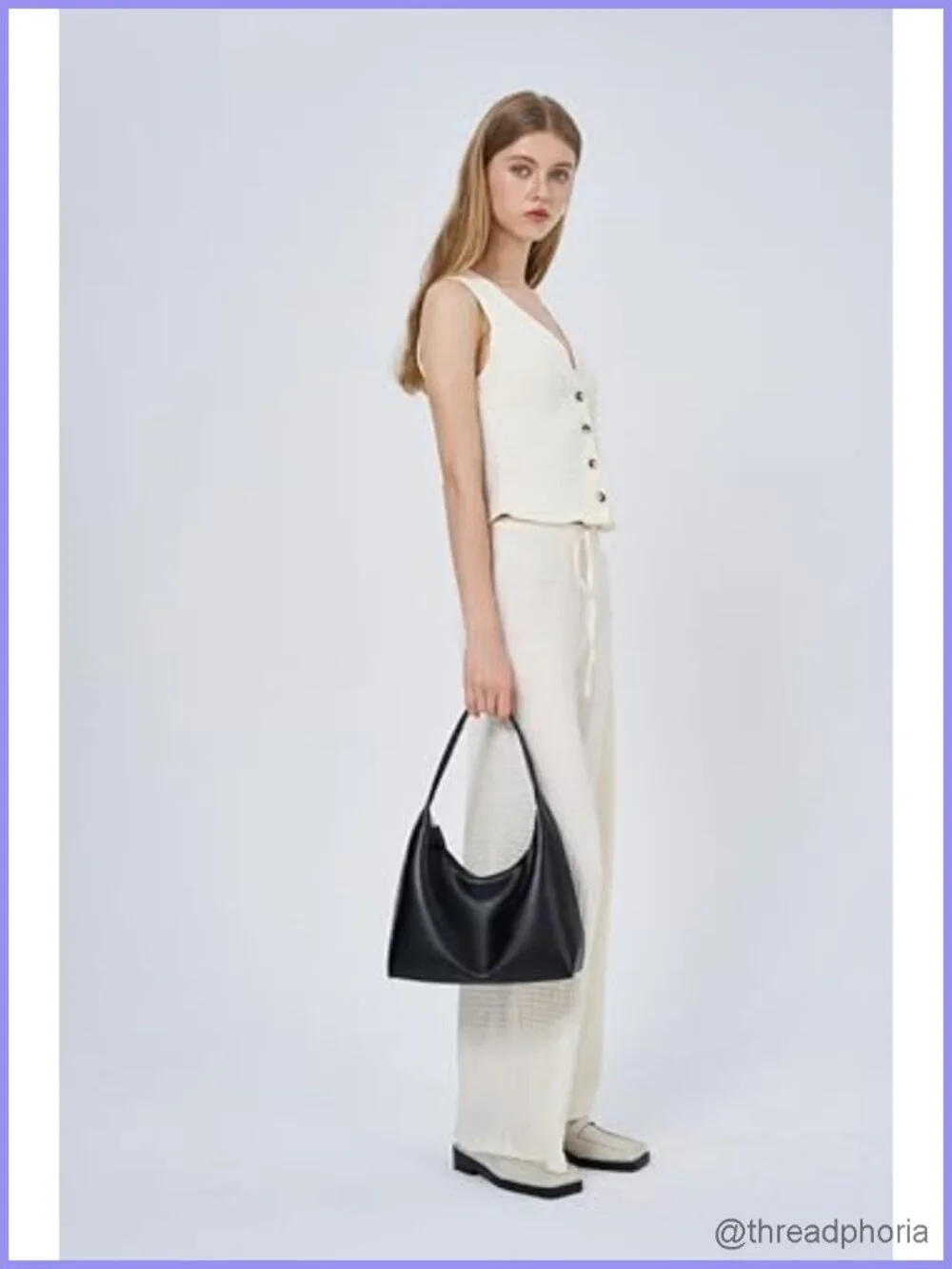 Small Hobo Shoulder Bag PU Leather Crescent Purse Everyday